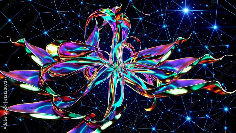 Fototapete exploring vibrant fractal designs with mesmerizing colors and intricate patterns in a digital art cr