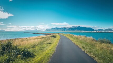 Reykjavik's scenic walking trails along the coastline, offering breathtaking views of the North Atlantic Ocean.