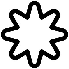 Neubrutalist shape. Editable stroke vector icon.