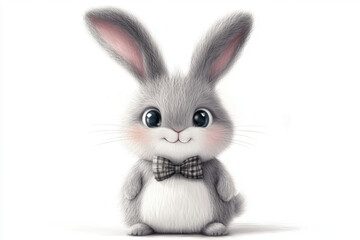 Obraz premium white rabbit isolated on white