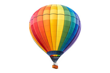 Fototapeta premium flying saucer one of colorful balloons isolated on transparent or white background, png