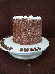 Tall Chocolate Forest Birthday Cake – A Decadent Delight for Celebrations. Lush Chocolate Forest Birthday Cake – Perfect for Every Special Occasion. Elegant Tall Chocolate Forest Cake with a Birthday