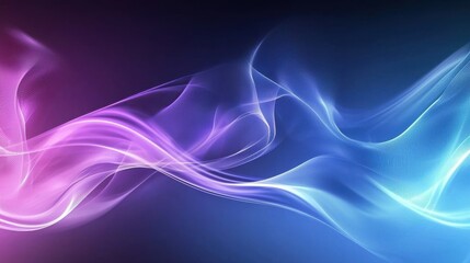 Fototapeta premium Ethereal Waves of Colorful Light Flowing Across a Dark Background Capturing the Essence of Motion and Fluidity in a Vibrant Abstract Design