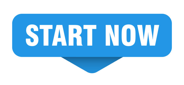start now sticker. start now sign on transparent background