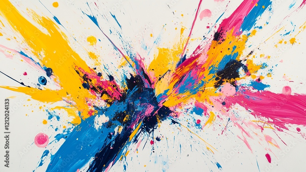 Poster Vibrant colorful background with a textured pattern, blending gradients and abstract designs, perfect for creative projects.

