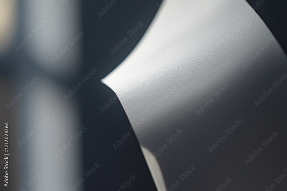 Poster A close-up of a blank sheet of paper with a subtle texture