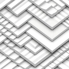 Abstract white geometric layered pattern.