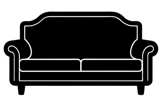 recommend clip art: Sofa Outline