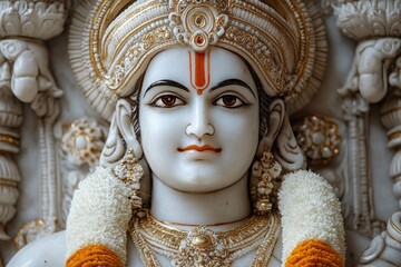 A detailed view of a humanoid figure sculpture, ideal for use in art-related contexts or as a symbol of humanity