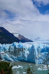 Vertical image of  View of Perito Moreno Glacier, Los Glaciares National Park, Argentina. Vertical image