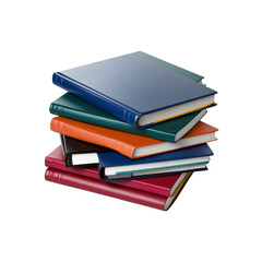 Stack of Colorful Hardcover Books, Education and Knowledge Concept