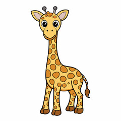 Fototapeta premium giraffe cartoon illustration