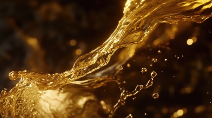 A close-up shot of a clear liquid flowing out of a bottle, great for use in product or scientific illustrations
