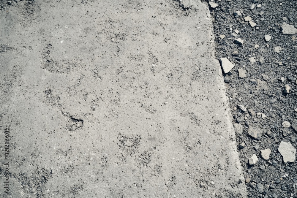 Poster A simple sidewalk with clean lines and texture