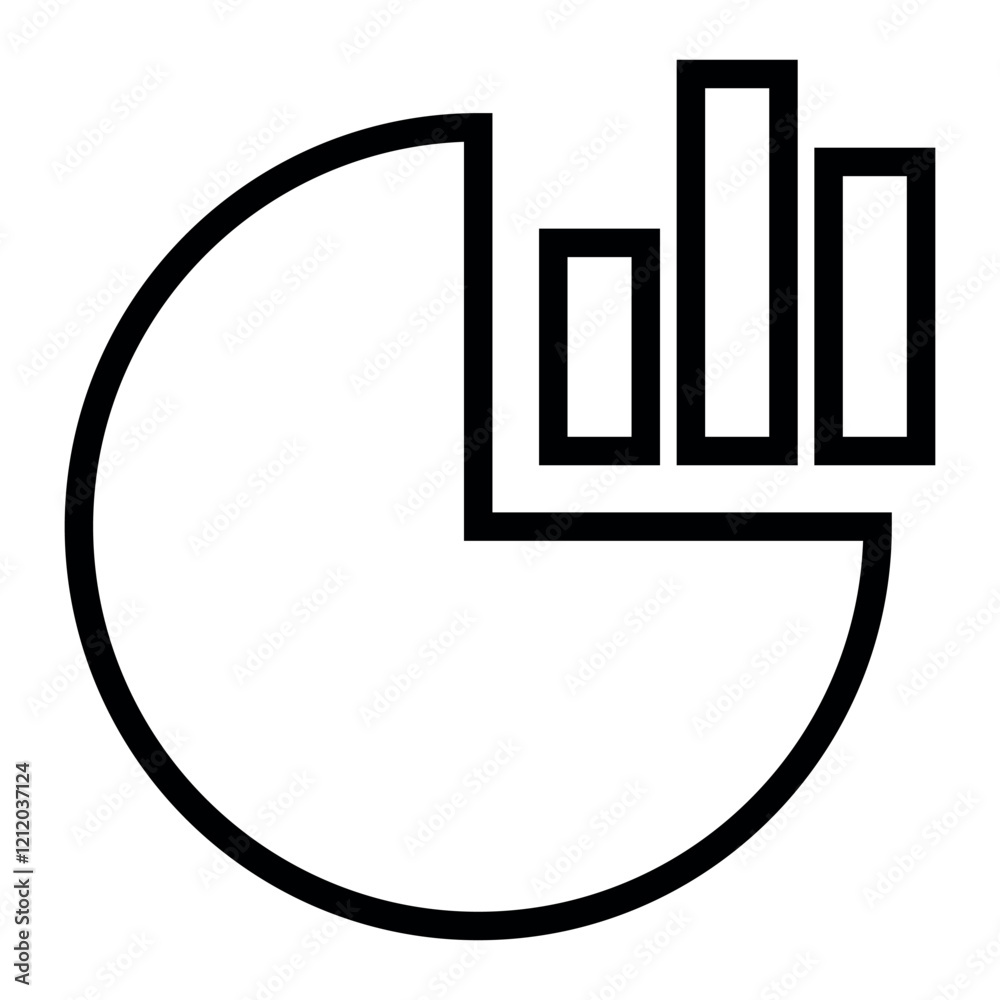 Poster analytics vector icon