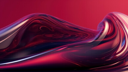  Vibrant fluid waves in pink, purple, and blue. Background. generative AI