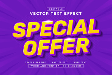 Fototapeta premium Special Offers 3D Editable Text Effect