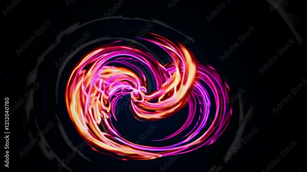 Poster colorful swirling patterns create a mesmerizing visual experience in abstract art animation