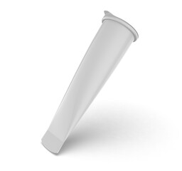 Push up ice lolly ice pop tube blank  mockup template 3d illustration.