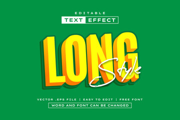 Long Style Editable Text Effect