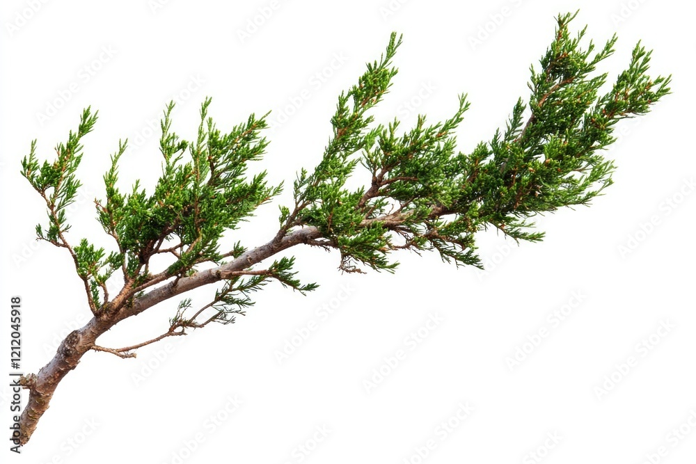 Poster a single branch of a tree on a white background, great for decorating or design