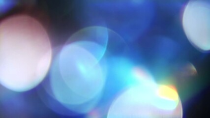 青い玉ボケがきらめく実写のトランジション・ライトリーク素材 - Powered by Adobe