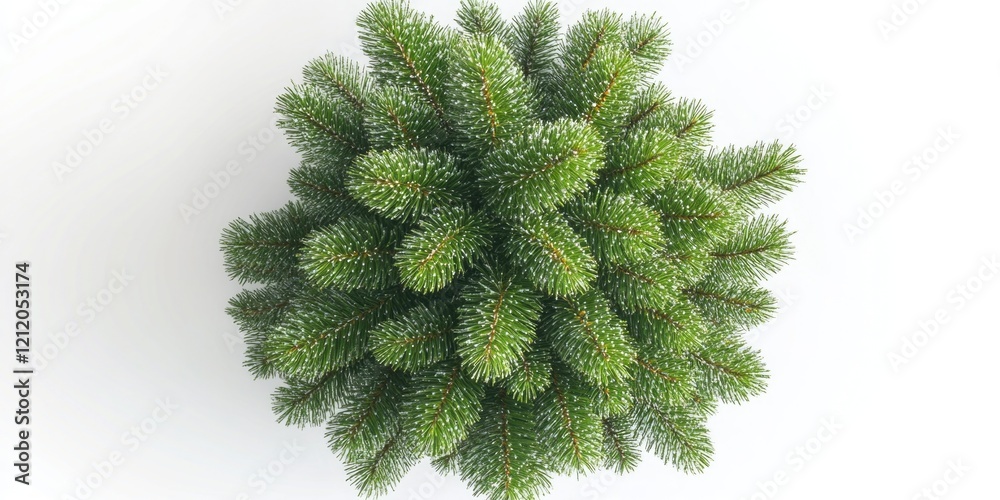 Poster A photograph of the trunk and branches of a pine tree viewed from above