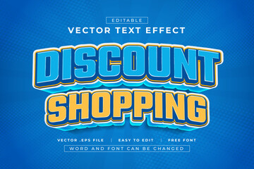 Obraz premium Discount Shopping 3D Editable Text Effect