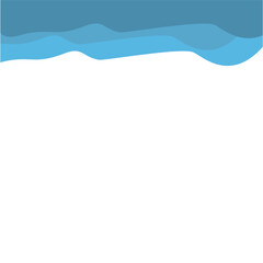 Blue Top Wave Border