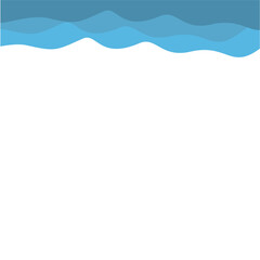 Blue Top Wave Border