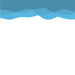 Blue Top Wave Border