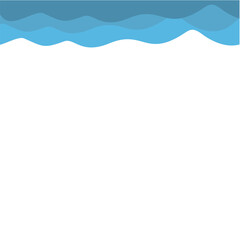 Blue Top Wave Border