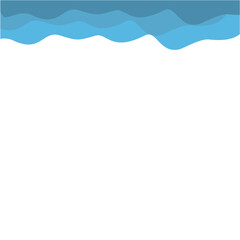 Blue Top Wave Border