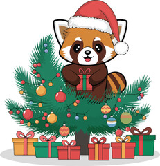 T-shirt design based on animal Christmas celebration