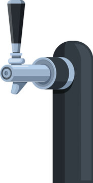 black beer tap isolated on white clip art preview