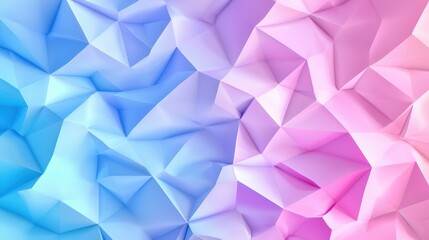Naklejka premium Abstract Geometric Background with Triangular Shapes in Shades of Blue and Pink, Perfect for Modern Designs and Elegant Themes