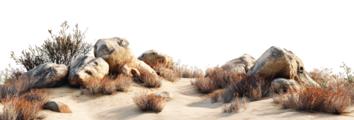 Set of massive boulders in a dry desert landscape