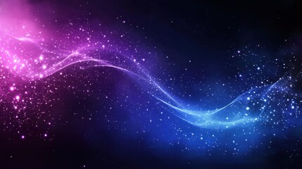 Obraz premium Abstract Cosmic Background with Twinkling Stars and Colorful Nebulae in Shades of Purple and Blue Displaying a Mystical Galactic Scene Ideal for Creative Projects
