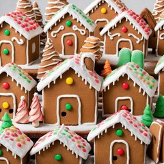 Gingerbread houses and christmas cookies