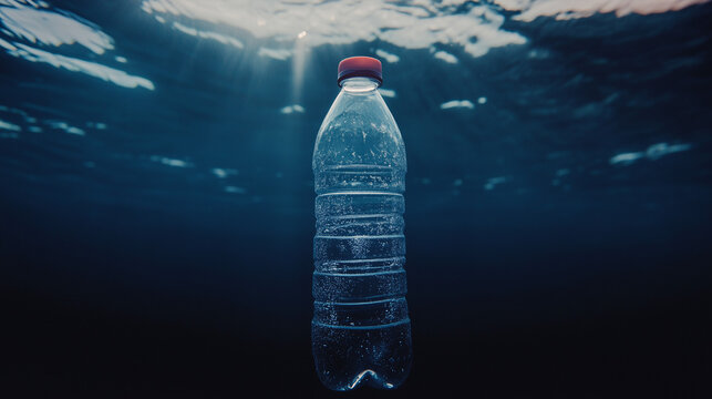 Botella en el fondo del oc&eacute;ano