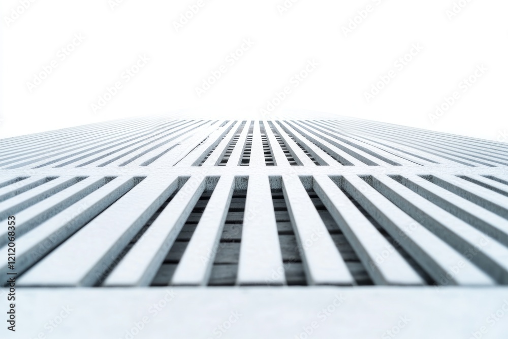 Poster a high-rise building with a modern design and sleek architecture, perfect for use in cityscape or ur
