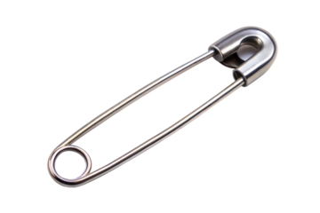Safety Pin on Black Background