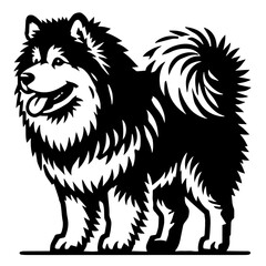 Alaskan Malamute Dog Illustration.