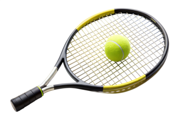 Tennis racket and ball