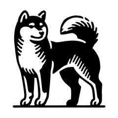 Shiba Inu Dog Illustration.