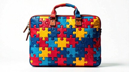 Colorful Puzzle Briefcase - Modern Design