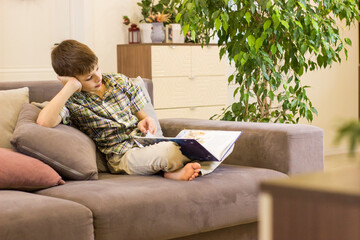 man reading a book