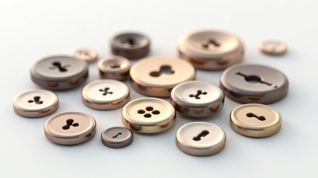 3D Clasper Button Set - Modern Design