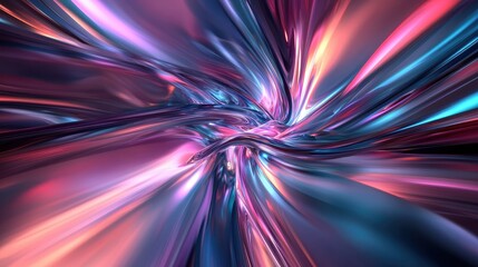 Obraz premium Abstract Swirling Colors in Motion with Bright Hues and Dynamic Light Reflection Creating a Futuristic Feel for Modern Art Concepts and Digital Backgrounds