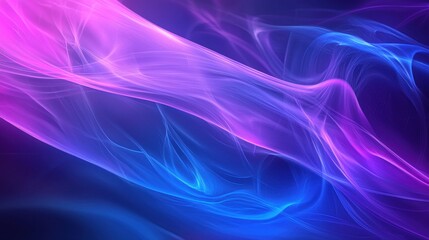 Obraz premium Ethereal Swirls of Pink and Blue Light Creating a Dreamlike Abstract Background for Artistic or Modern Digital Designs and Media Projects